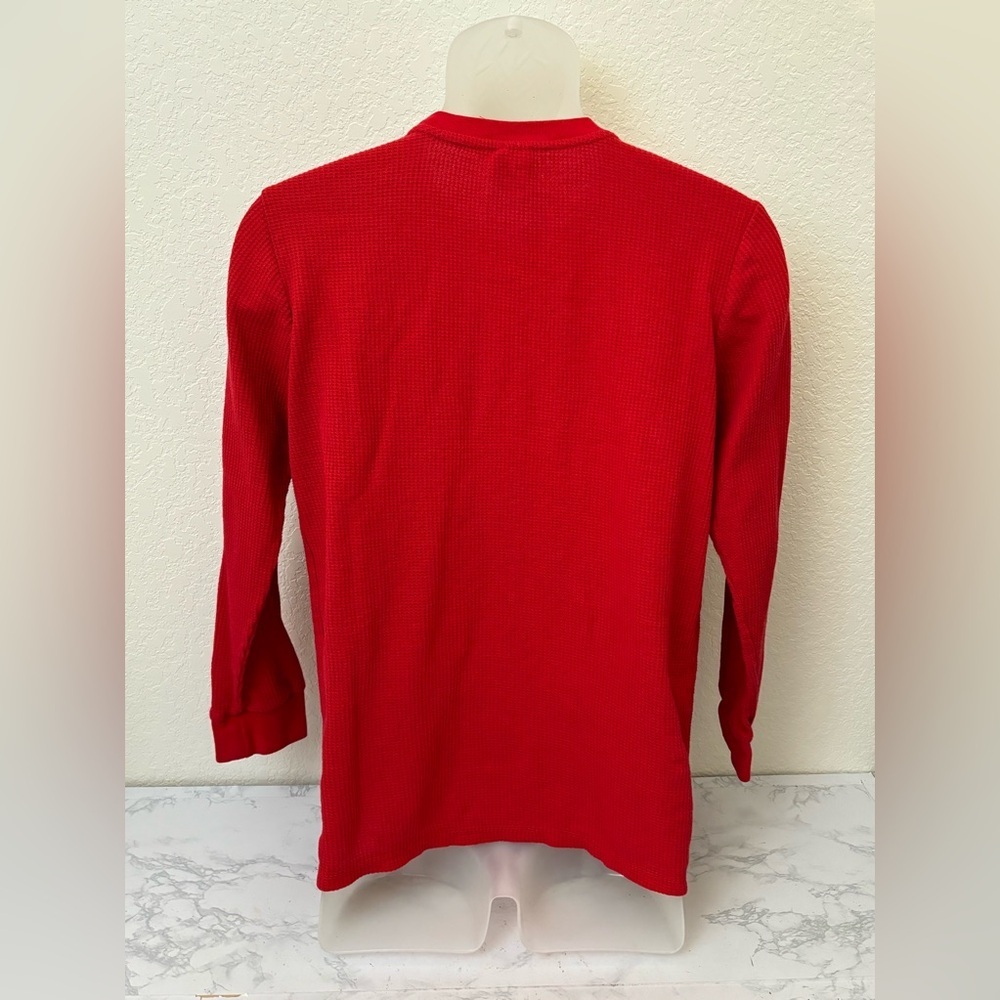 Vintage Y2K Sean John Logo Thermal Shirt Size XL Hip Hop Long Sleeve Red C2​​ - Picture 3 of 4